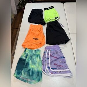 Champion ,Justice,xersion Sport Neon colored girls size 10 athletic Shorts